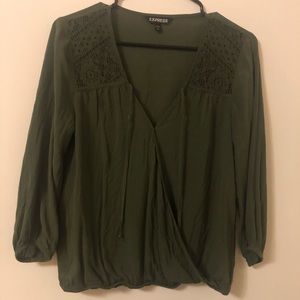 Express women’s Green long sleeve blouse